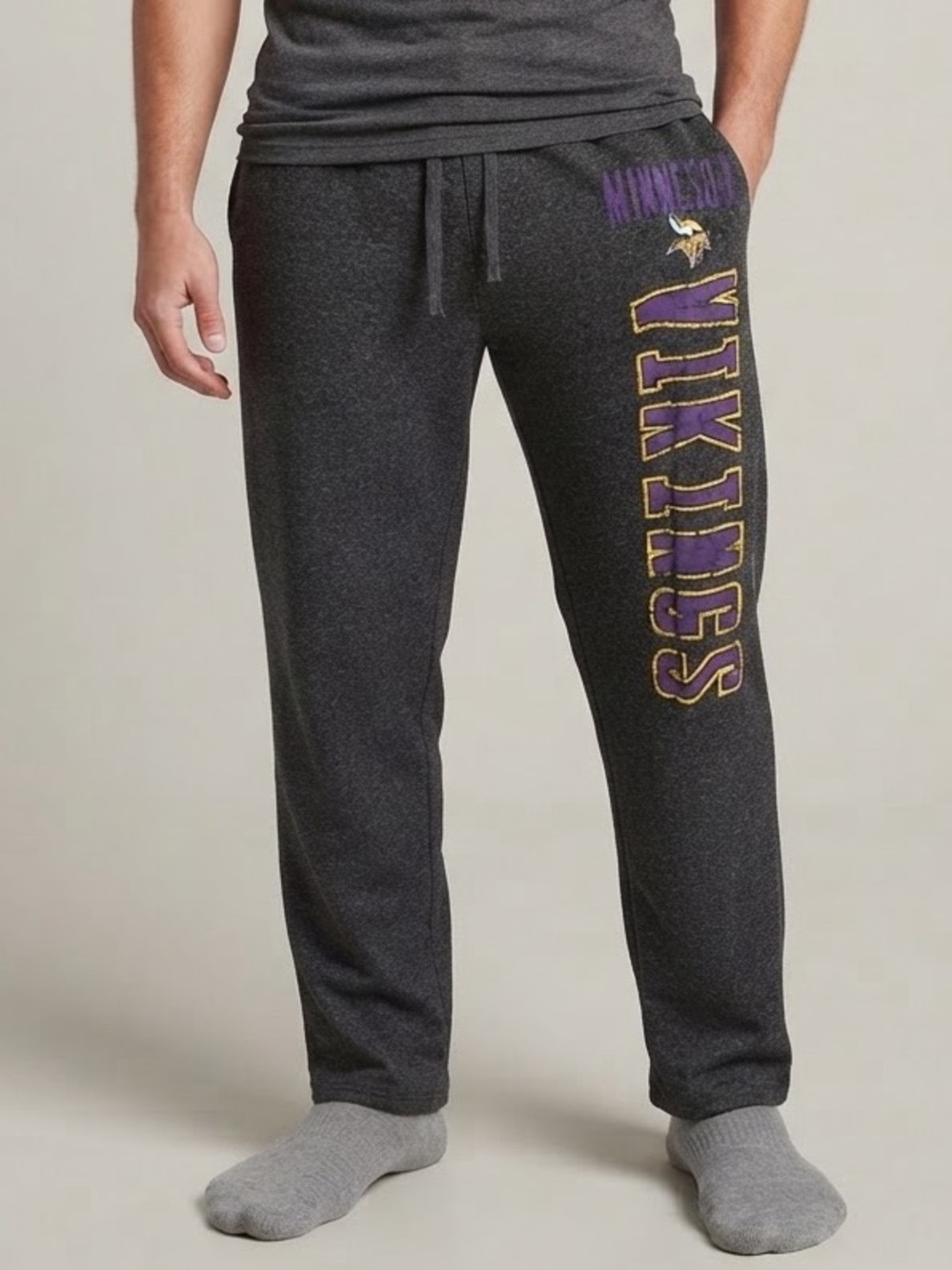 NFL Minnesota Vikings Football Charcoal Grey Lounge Sweatpants size S